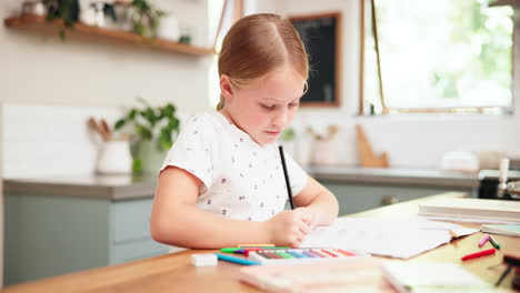 aprendizaje, arte y práctica con la chica con lápiz