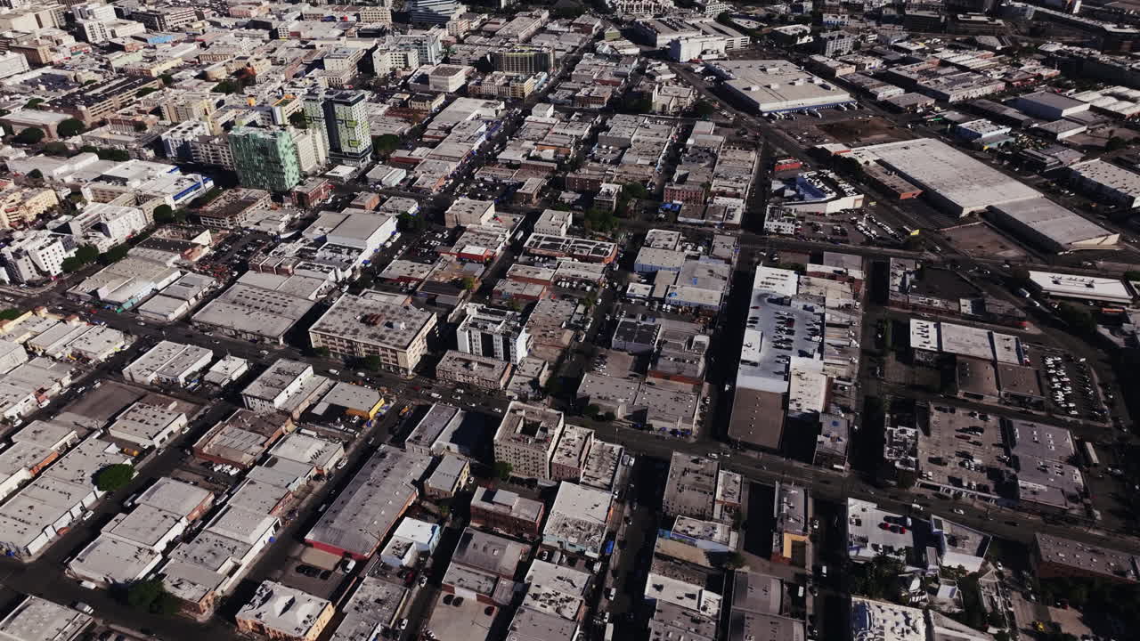 밀집 된 도시 풍경 의 공중 사진