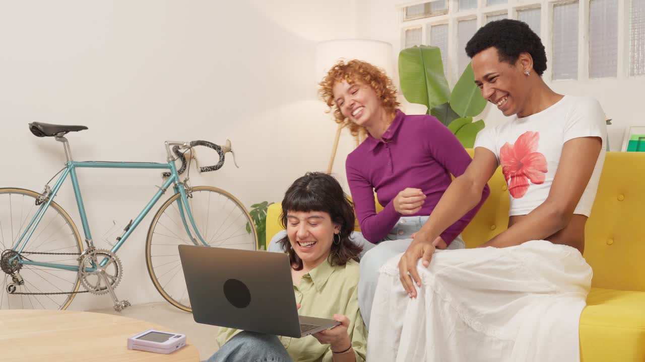 Friends enjoying time together at home