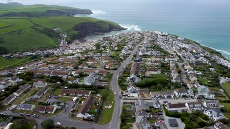 4k drone footage of the houses and streets of port isaac in cornwall