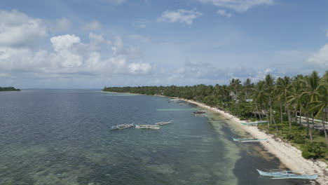 a view along the east coast of siargao island in the philippines