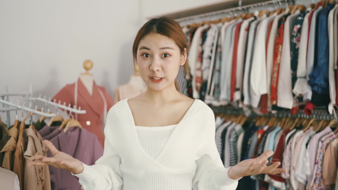 아시아 여성은 홈 스튜디오에서 라이브 바이러스 비디오 카메라를 녹음합니다. 행복한 아시아 여성은 재미있는 대화, 연설, 조언, 미디어에서 취미를 검토합니다. vlogger, 셀피 촬영, 일을 즐기십시오, 쇼, 미소, 가르치십시오, 앱을 공유하십시오.