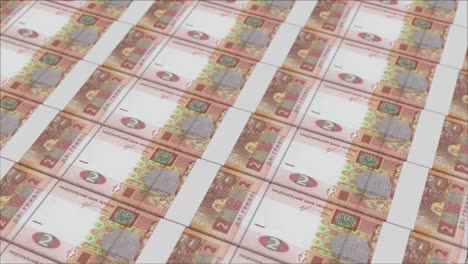 2-Ukrainische-Griwna-Banknoten,-Gedruckt-Von-Einer-Geldpresse