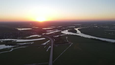 aerial view of the river and landscape