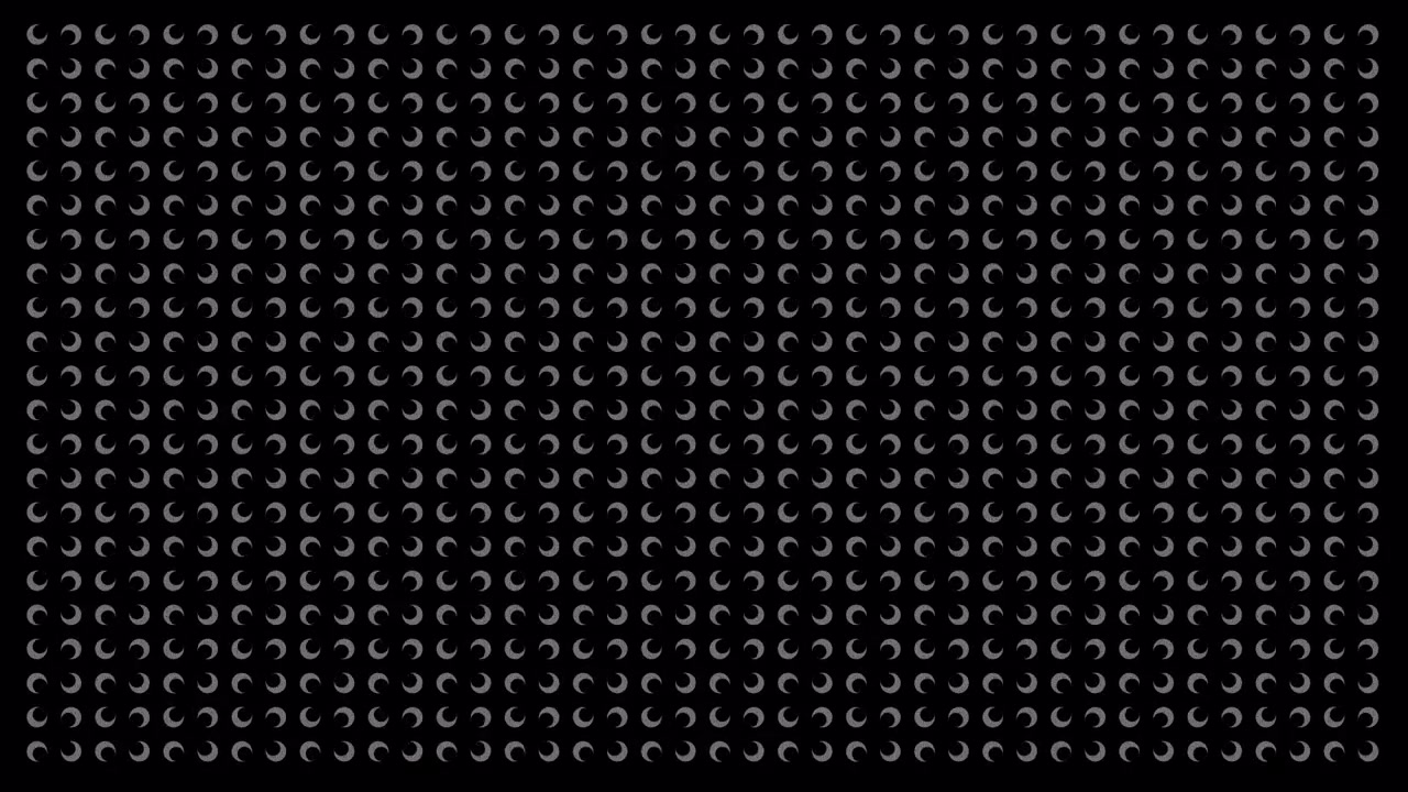 Animating Crescent Moon Pattern on Black Background