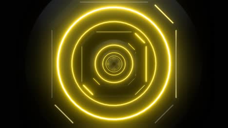 abstract glowing neon tunnel