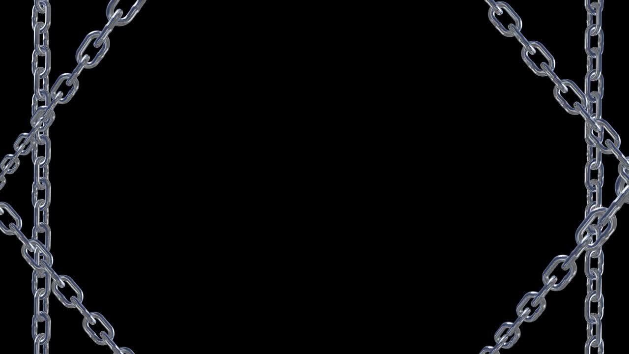 금속 체인 링크 연결 루프 애니메이션