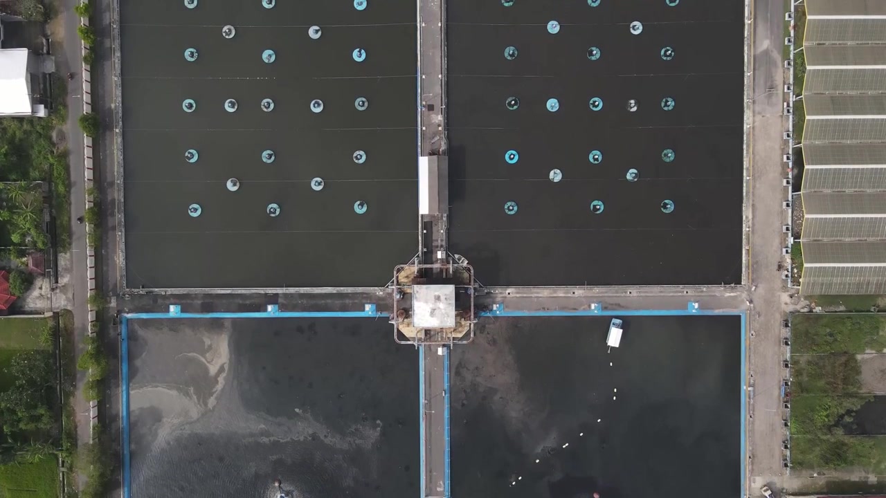 Aerial footage of the Wastewater Treatment Plant in Bantul, Yogyakarta. Its purpose is to prevent water and soil pollution, protect human health, and preserve aquatic ecosystems, allowing for reproces