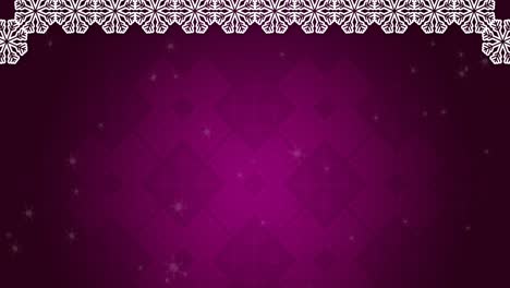 animation of falling snowflakes on purple background