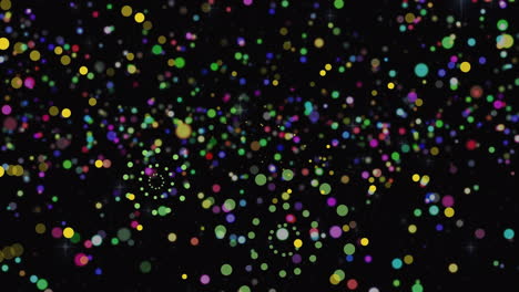 animation of colourful new year fireworks in night sky