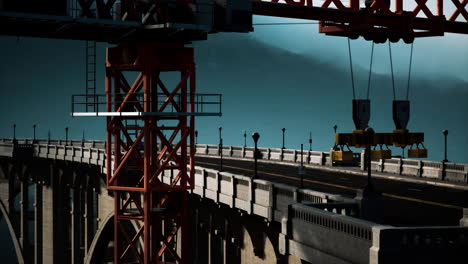 puente de carretera en construcción