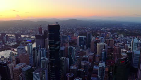 City-Landscape-Of-Modern-High-Rise-Buildings-And-Towers-In-Brisbane,-Capital-Of-Queensland