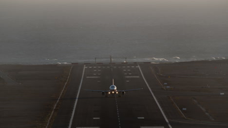 passenger plane takes off