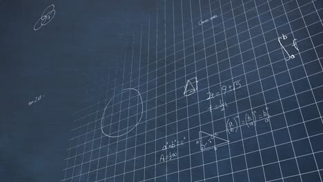 Mathematical-calculations-in-chalk-floating-over-a-chalkboard-background-4k