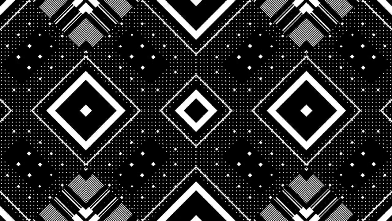 Abstract Black and White Geometric Pattern Animation