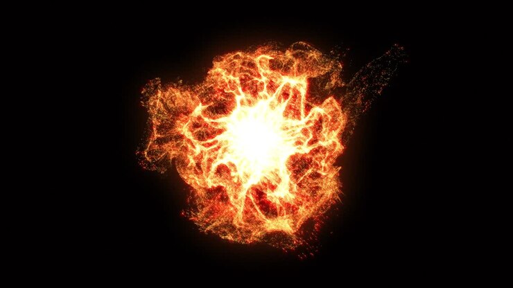 Plasma Ball Extreme Energy Explosion Science Shock Wave Technology Motion Background.