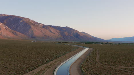 sunrise at a waterway in the sierra nevada