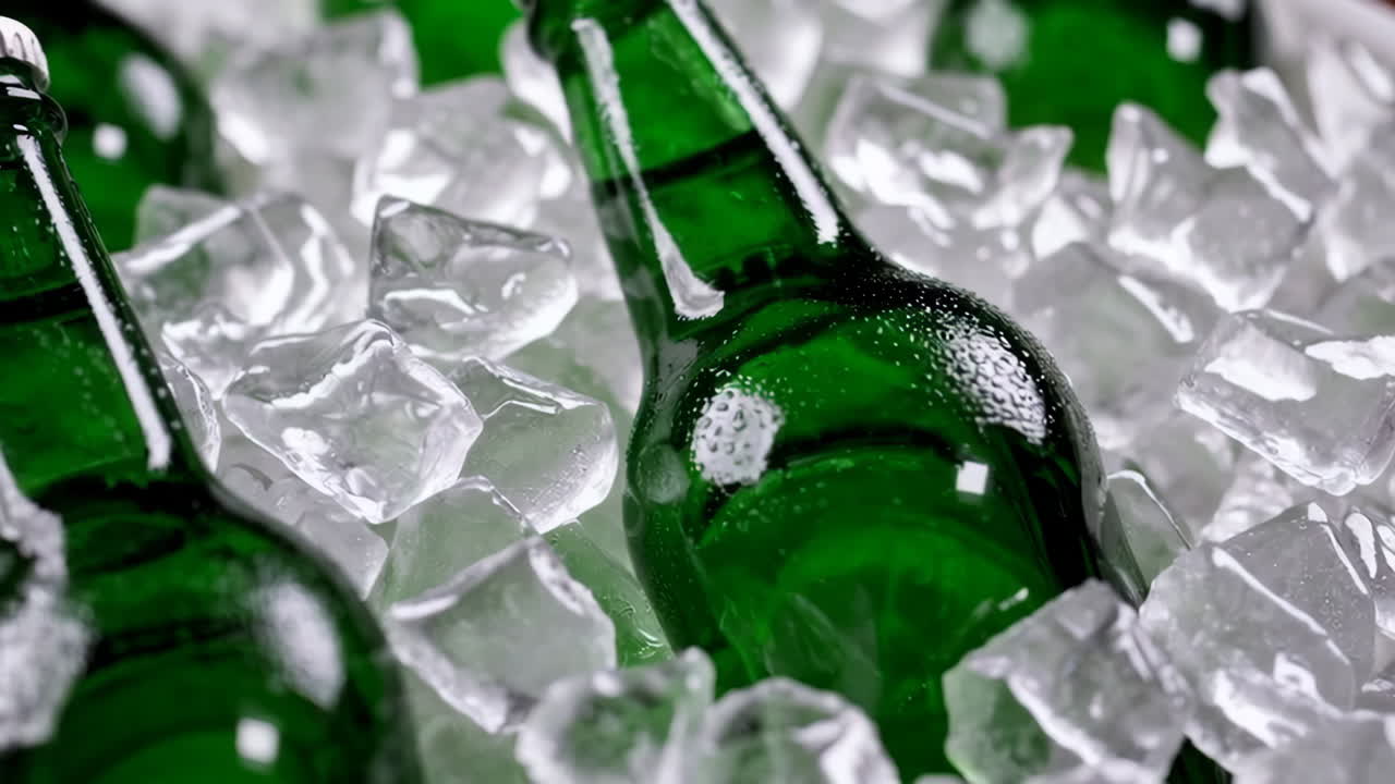 Iced Green Beer Bottles