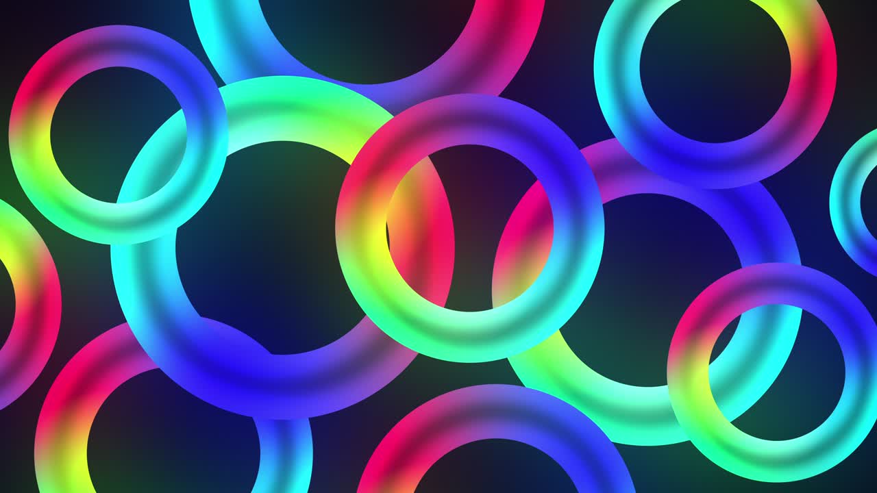 빛나는 다채로운 리드 chircle 모양이 움직입니다