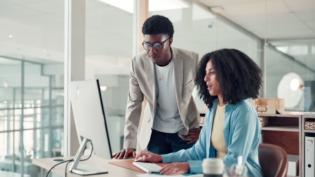A happy business team celebrating success in the office