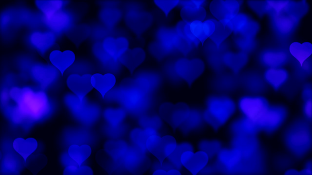 4k 부드러운 파란색 심장 배경 (loopable) 스 비디오