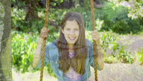 girl on a swing in the park