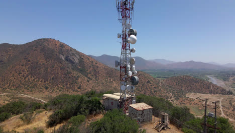 antena de chile desde una vista aérea del campamento urbano