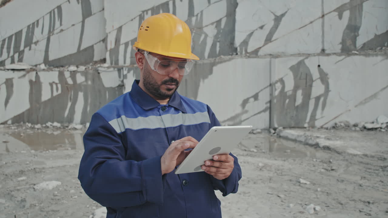 Portrait of Arab Male Supervisor in Quarry
