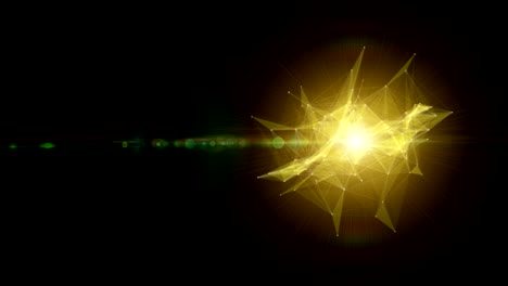 animación futurista del plexo con triángulos brillantes y ligeros en cámara lenta, 4096x2304 bucle 4k