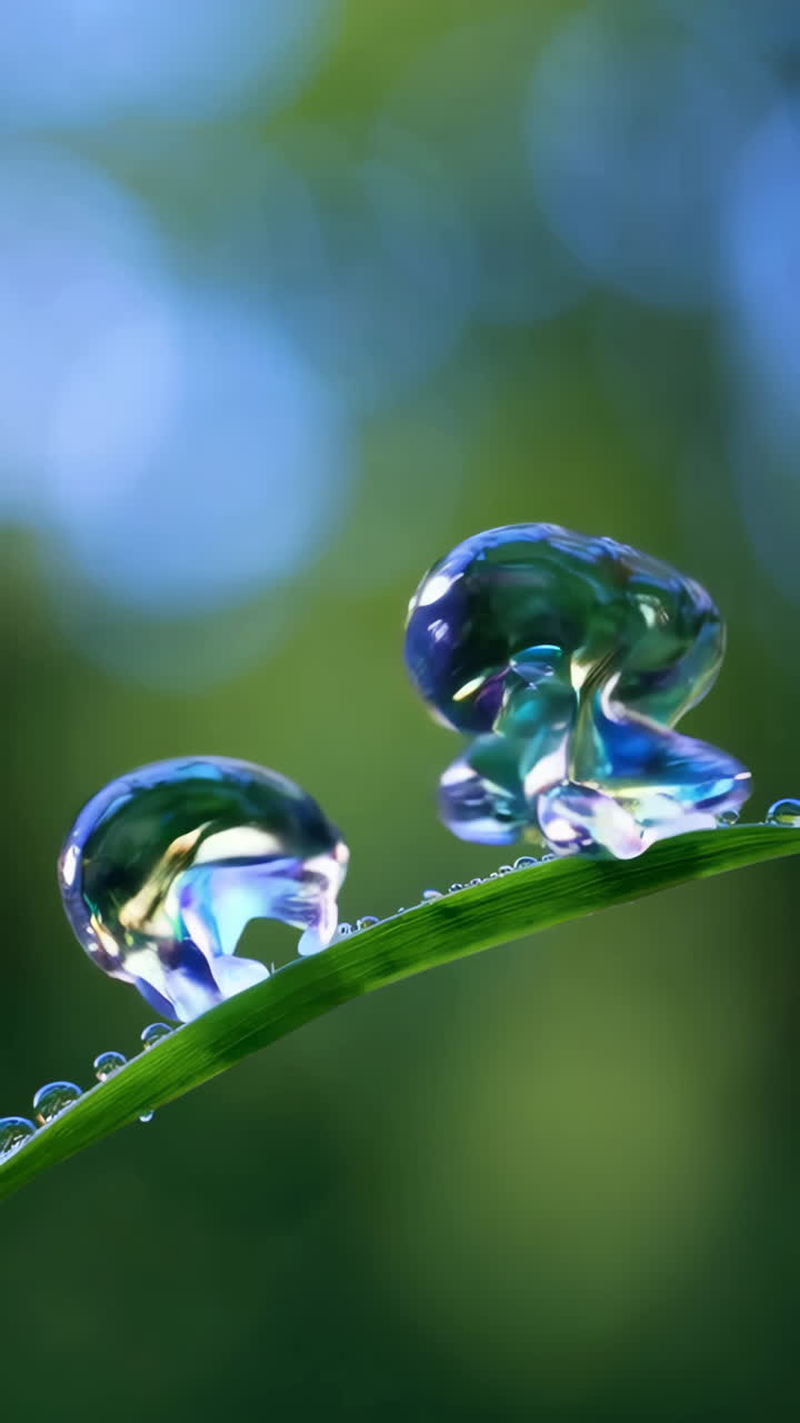 gotas de rocío en la hierba