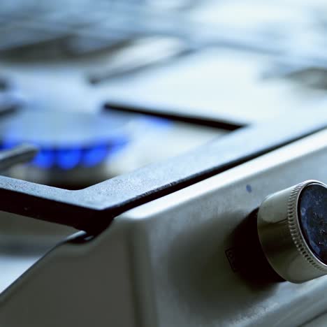 gas stove in the kitchen