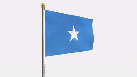 loop video of somalia flag  fluttering in the wind, slow motion video of 4k , with alpha channel