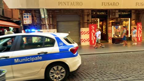 italian police on city street