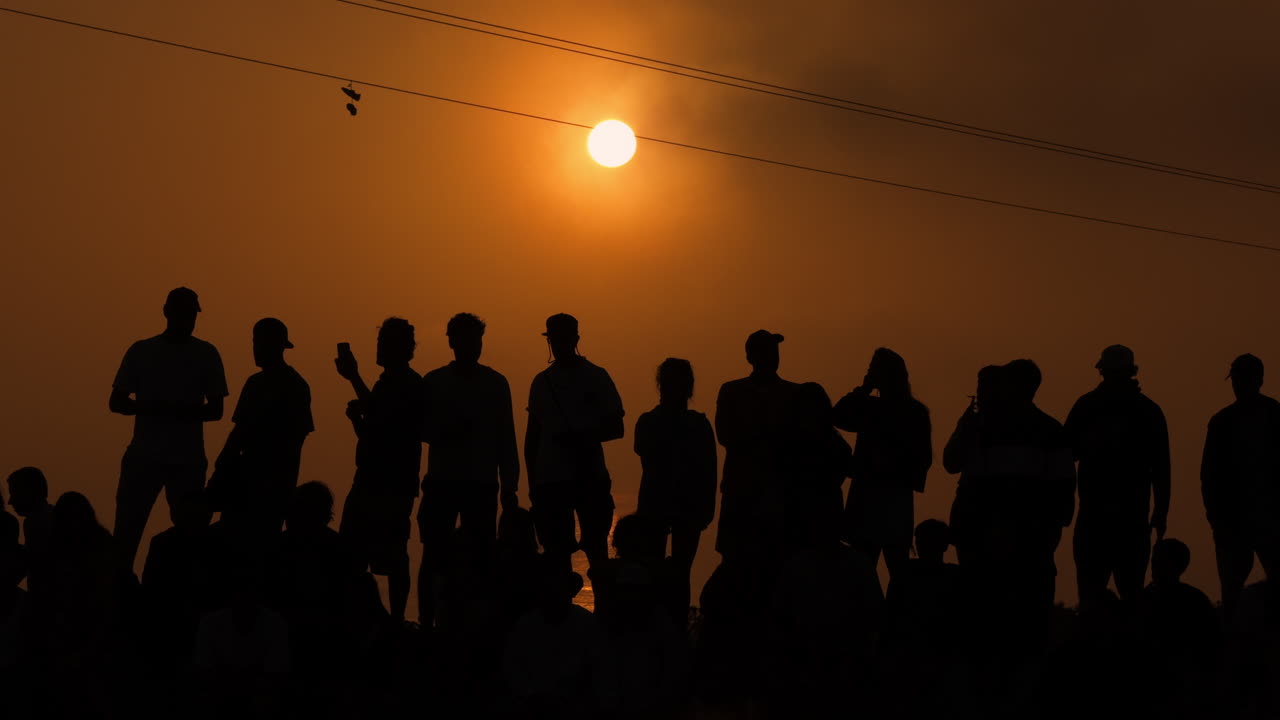 Crowd Watching Sunset