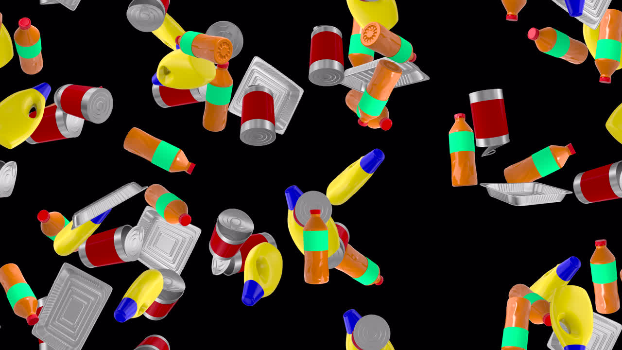 el círculo de reciclaje de baldosas girando con alfa