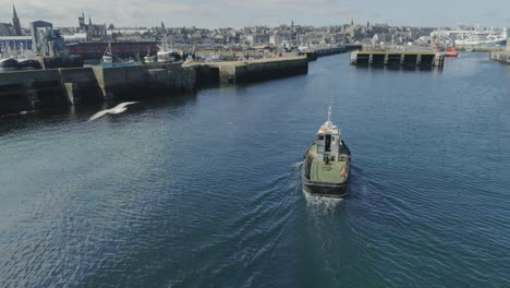 Aerial-footage-of-Fraserburgh-harbour-in-Aberdeenshire