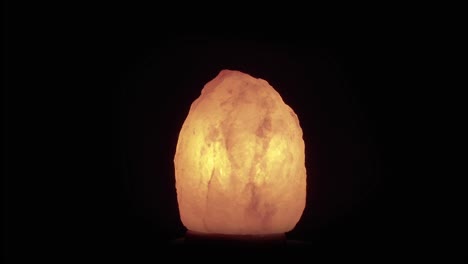 salt lamp on a turntable