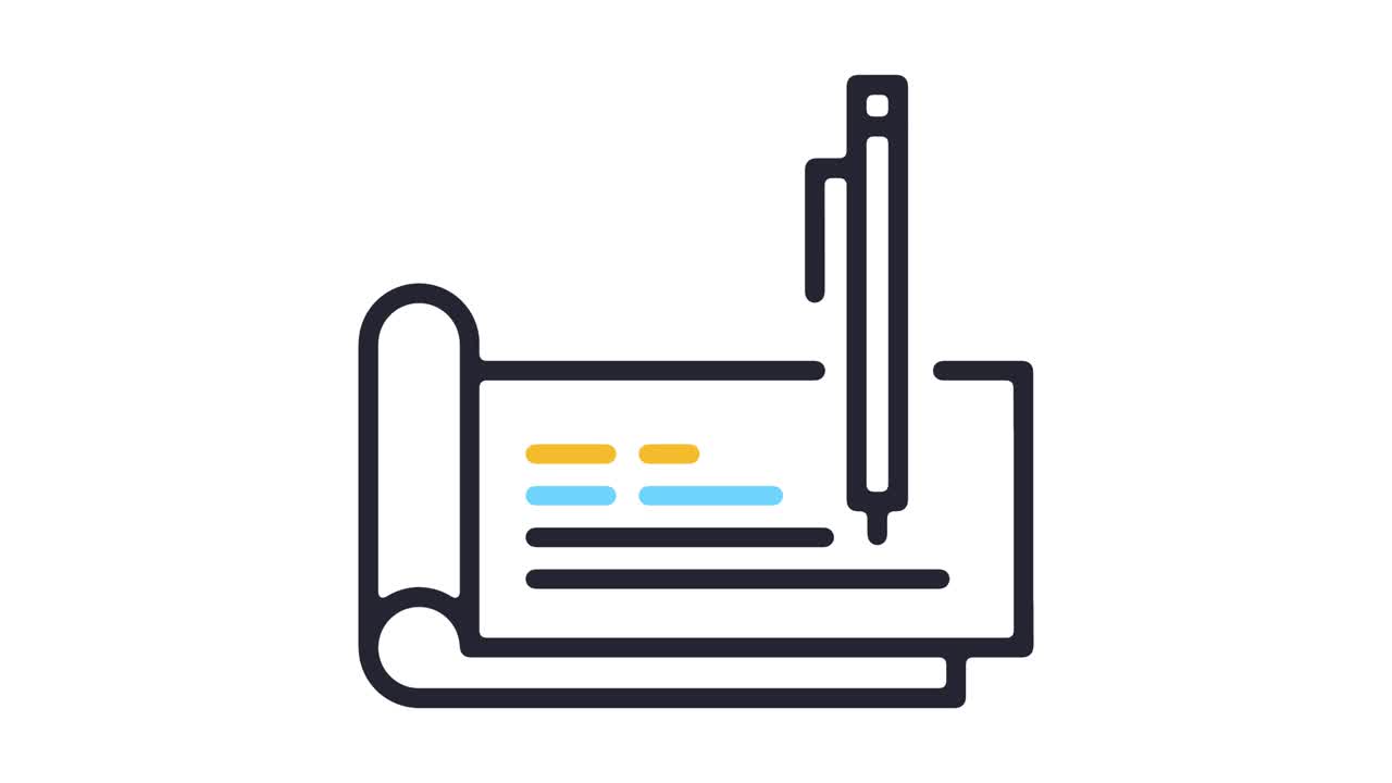Savings Accounts Line Icon Animation with Alpha