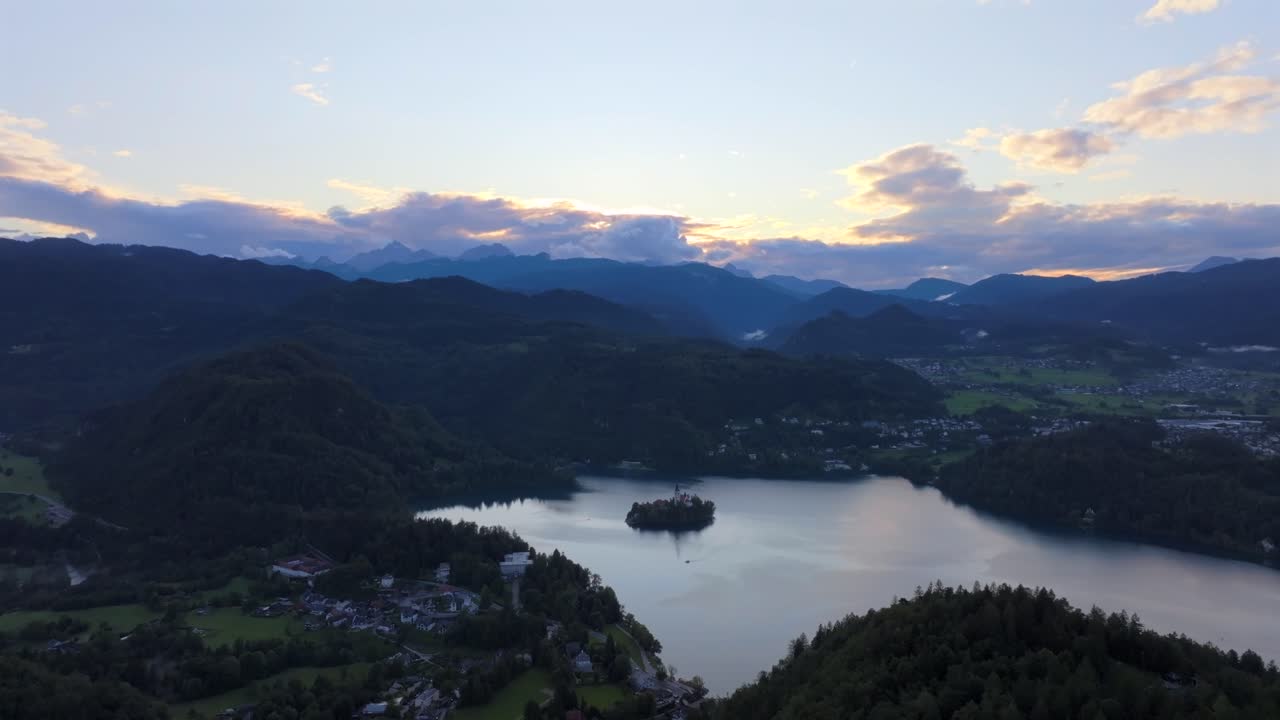 Video con drone da Bled, Slovenia