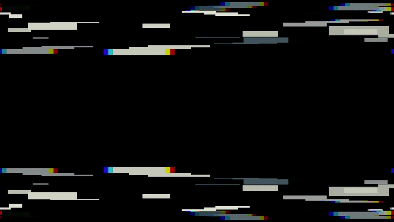 Effetto glitch digitale con linee orizzontali distorte