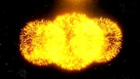 new year 2022 text wish on firework display explosion particles.