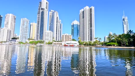 scenic river cruise through gold coast skyscrapers