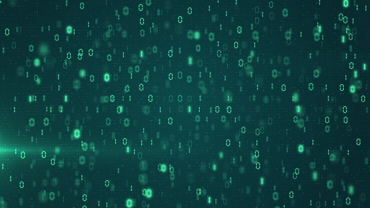 Digital number code green color screen
