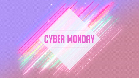 Cyber-Monday-Text-Mit-Neonlinienmuster-Auf-Buntem-Farbverlauf