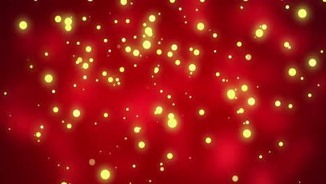 animation of spots of light falling on red background