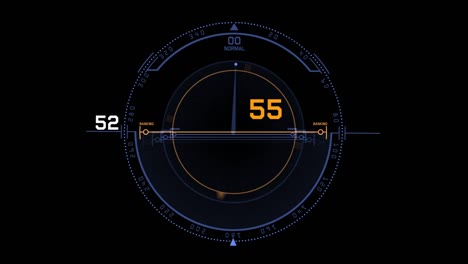 hi-tech software navigation screen. aviation navigation panel.