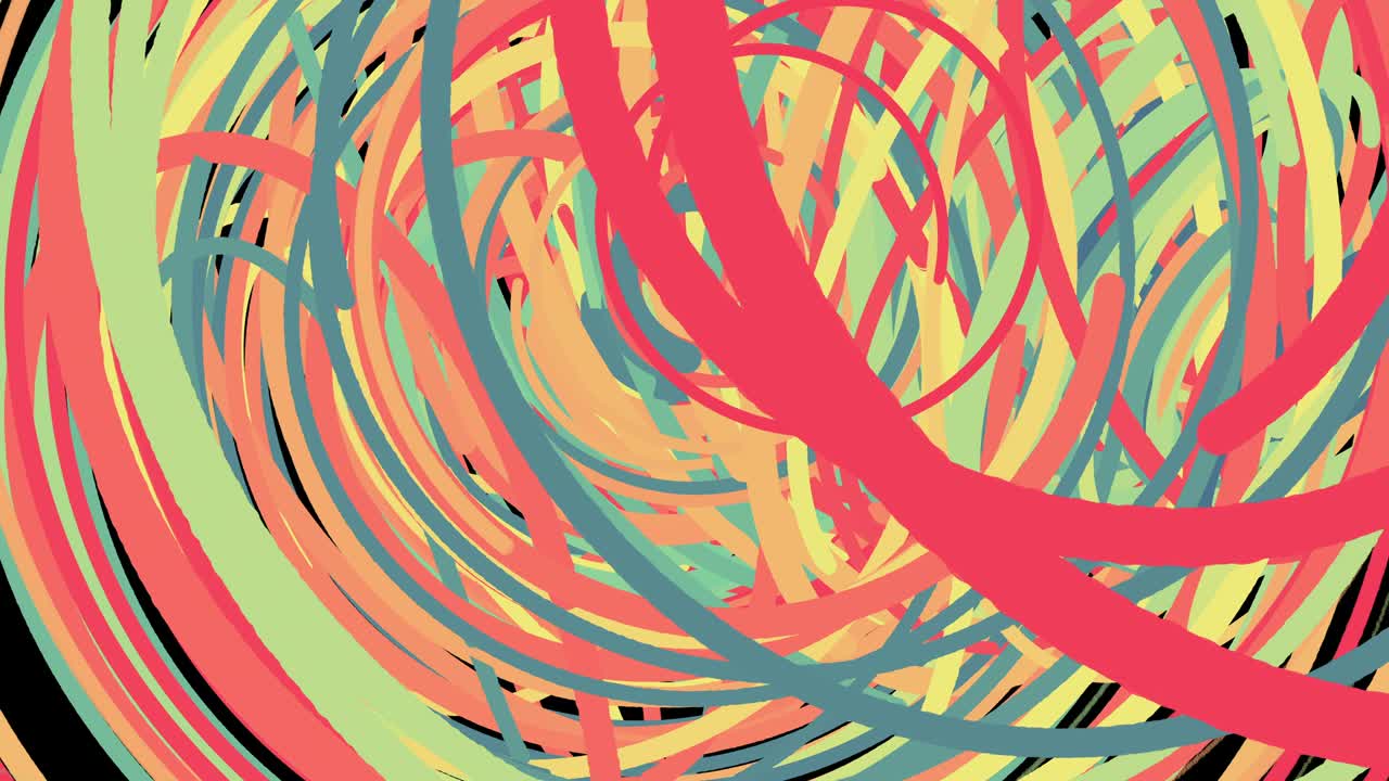 추상적이고 혼란스러운 빠른 다채로운 선, 컴퓨터 생성 배경, 3d 렌더링 배경