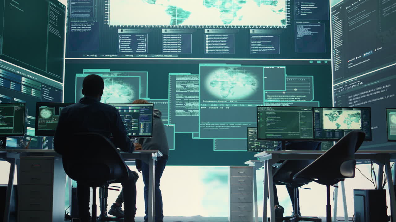 Governmental hackers team securing computer systems from cyber threats