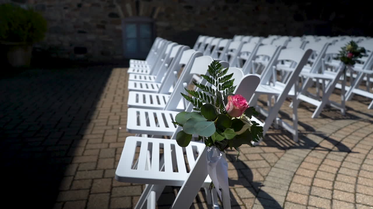 Fiori a un matrimonio, filmato stock