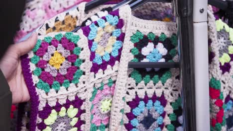 colorful crochet granny square jackets